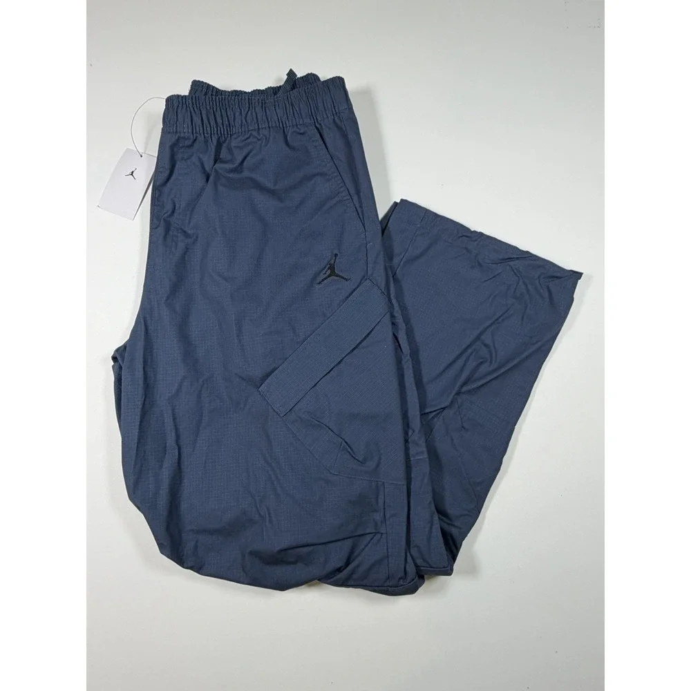 Jordan Flight Utility Cargo Pants Mens L Blue Loose Fit Ripstop HV0530-464 NWT